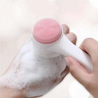 Foam & Silicone Facial Cleaning Brush