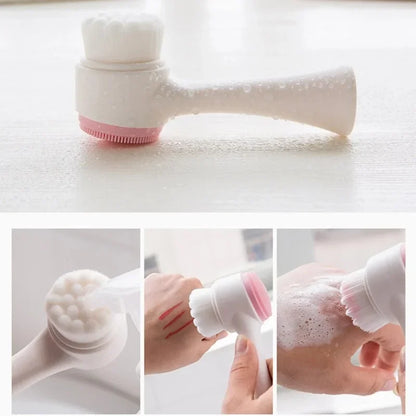 Foam & Silicone Facial Cleaning Brush