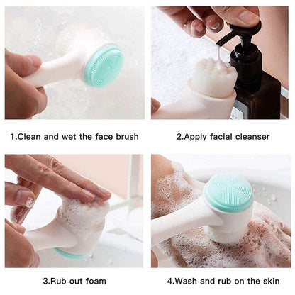 Foam & Silicone Facial Cleaning Brush